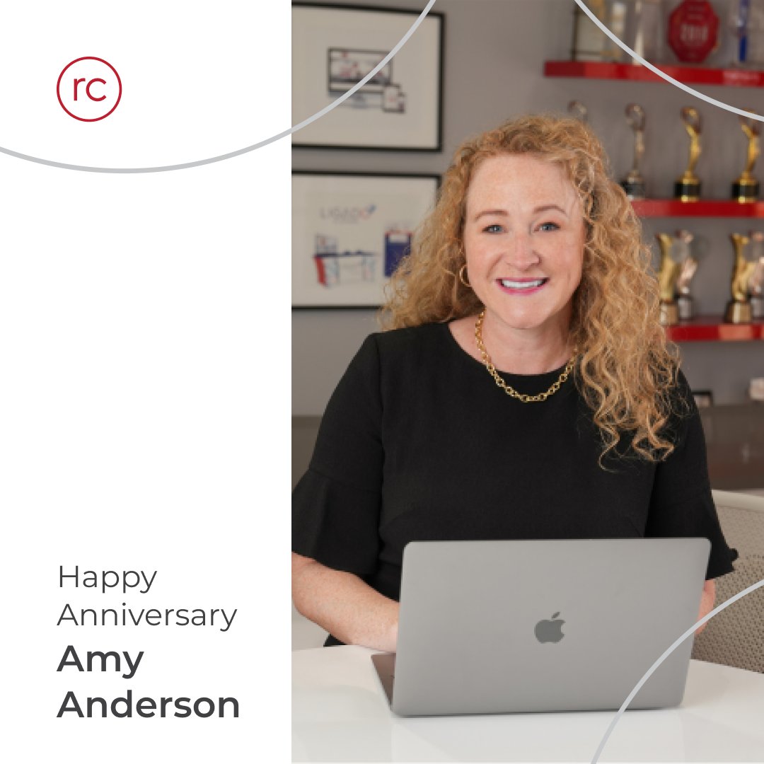 Happy work anniversary to our VP of Client Services, Amy Anderson, a true leader who delivers exceptional guidance to our team and unmatched client experiences every day. We’re lucky to have you steering the RC ship!