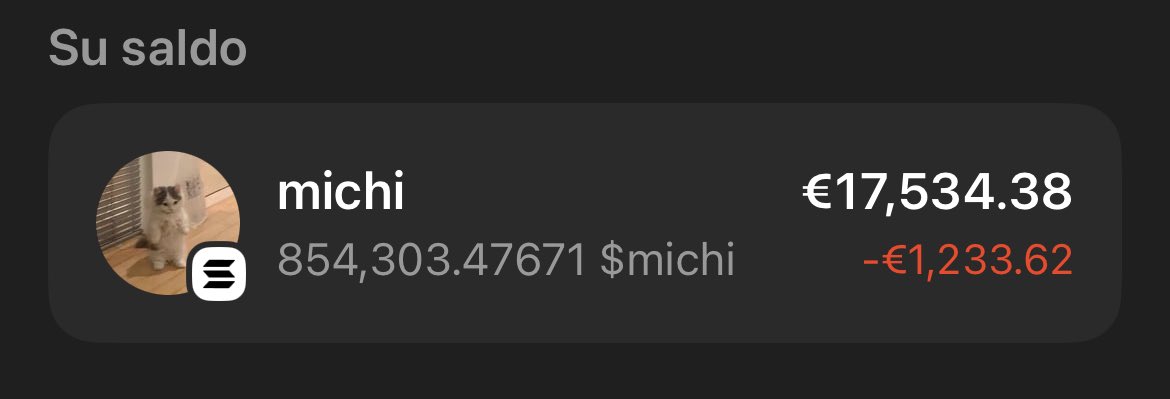 Byvicrypto's tweet photo. Day 3 until I reach my first €100,000 in $Michi

💰Current balance: €17,534.38
🏁Goal: €100,000

Difference: €82,465,62 https://t.co/BSdf5Oewli