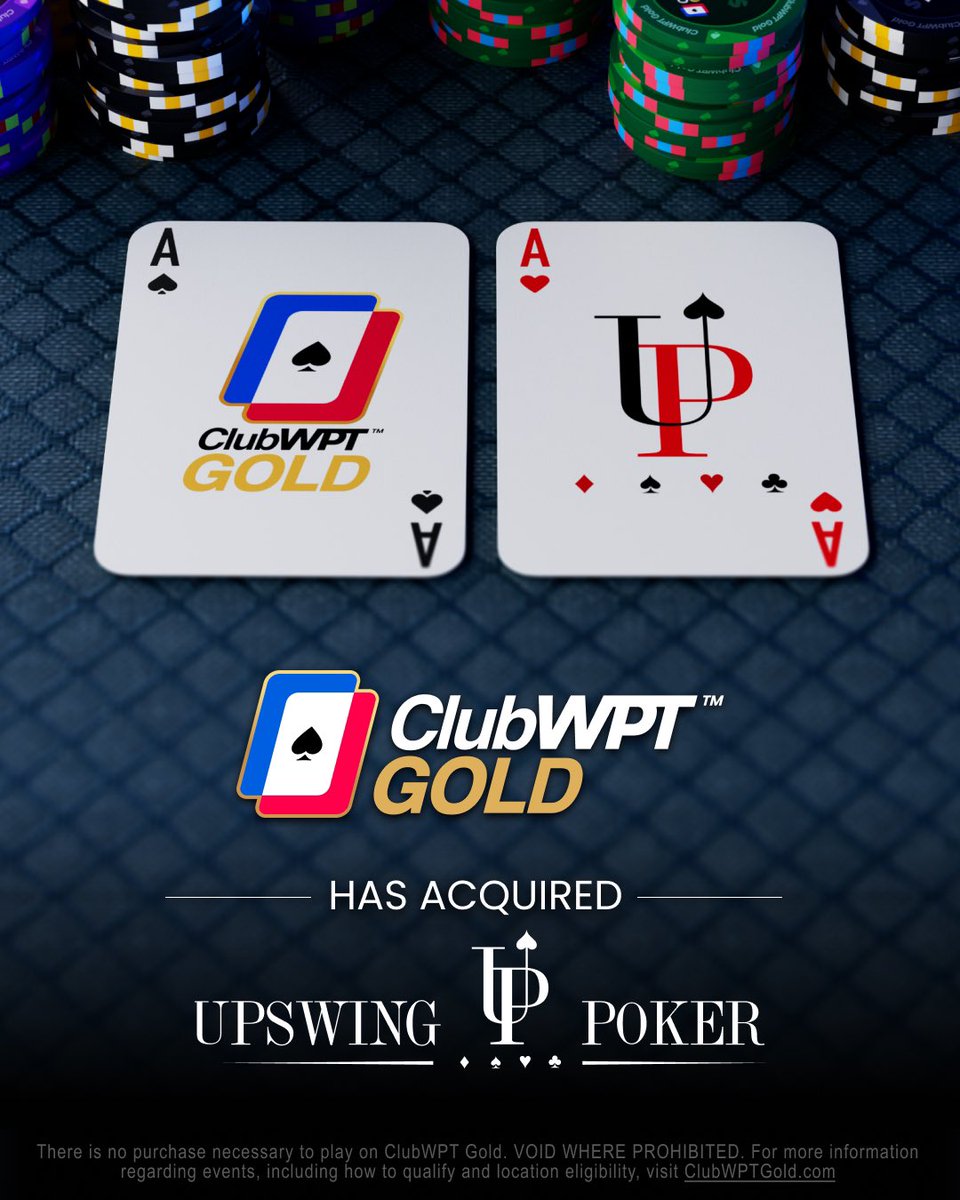 ClubWPT Gold (@clubwptgold) on Twitter photo 🚨BREAKING NEWS🚨
@clubwptgold 🤝 <a href="/UpswingPoker/">UpswingPoker</a>
We’re proud to announce the acquisition of @upswingpoker! 🚀
We’re excited to join forces and build something even greater.
Stay tuned—more details coming soon. 🚨BREAKING NEWS🚨
@clubwptgold 🤝 <a href="/UpswingPoker/">UpswingPoker</a>
We’re proud to announce the acquisition of @upswingpoker! 🚀
We’re excited to join forces and build something even greater.
Stay tuned—more details coming soon.