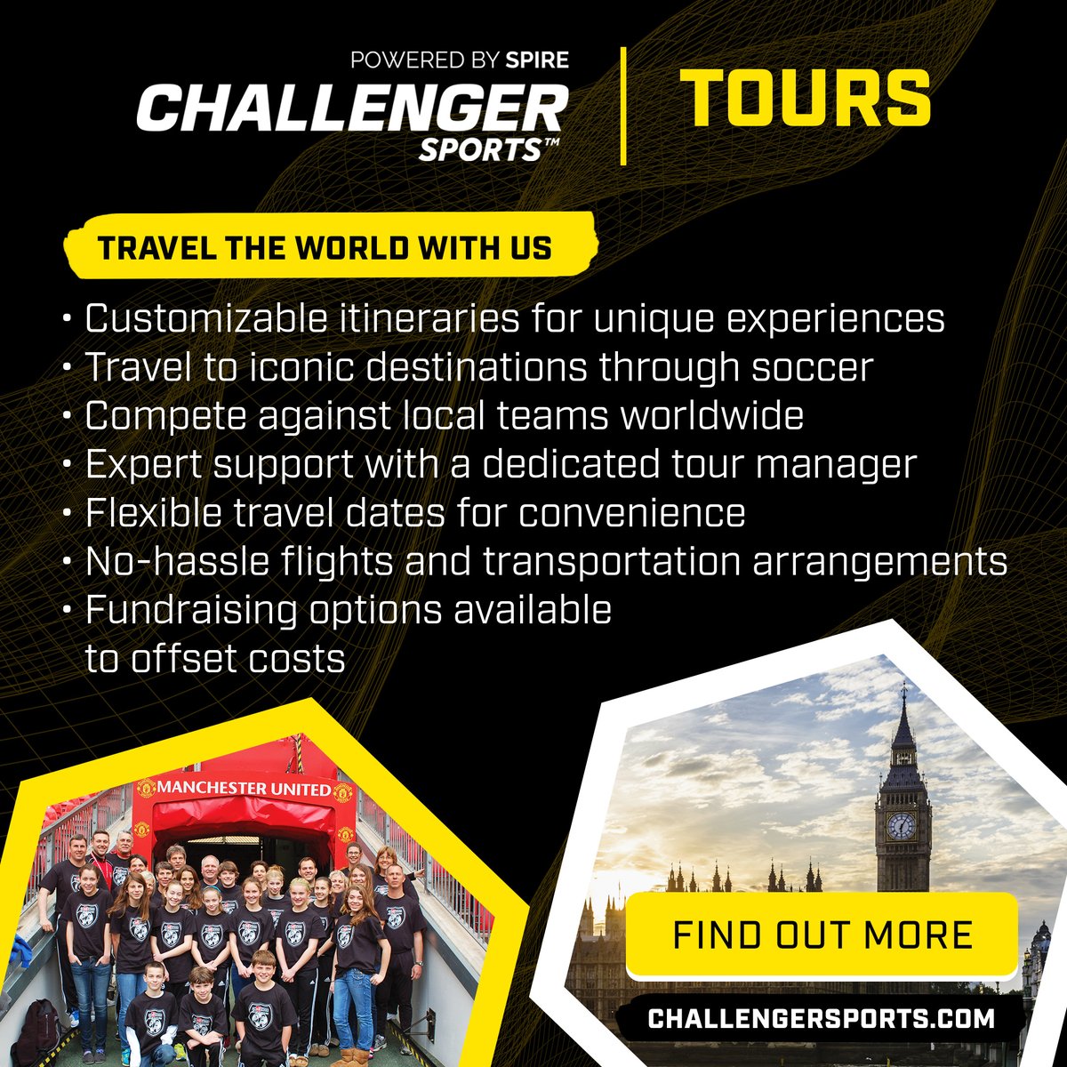 Travel with Challenger to explore new destinations and see the world through soccer!
postly.click/k1n
Contact Grant Hall at ghall@challengersports.com!