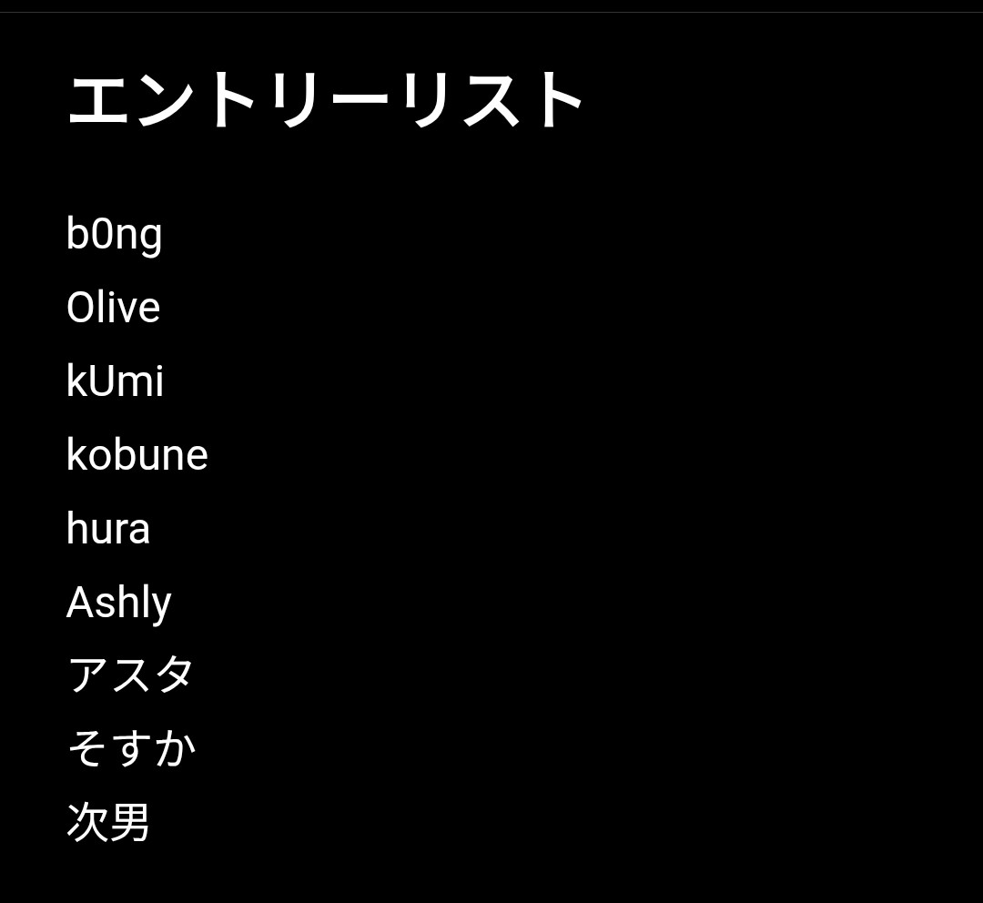こちらエントリーリストです。
R1の締切は8/10となっています。
