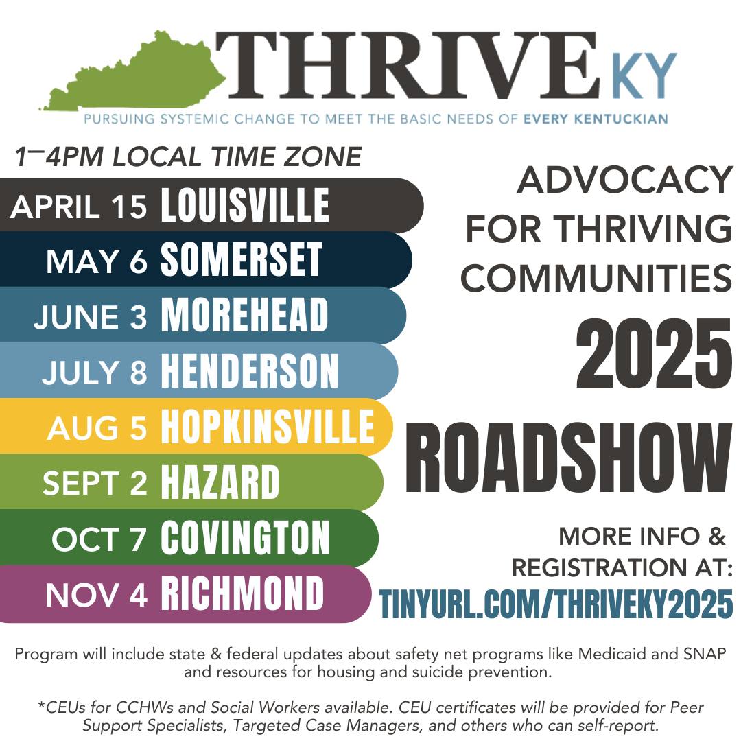 kyvoices4health's tweet photo. TUESDAY! #ThriveKY is heading to Hopkinsville for our next stop on the 2025 #Advocacy4ThrivingCommunities Roadshow! It's been a while since our last visit, and with so many state and federal policy changes there's lots to talk about! Join the conversation: https://t.co/h7PHh8WkVG https://t.co/EEpi5Z0tad