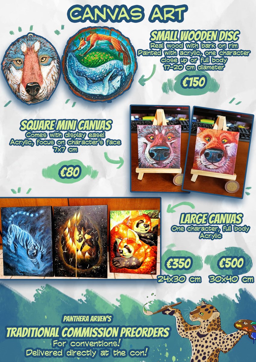 I have reopened Traditional Commission Preorders, this time for delivery at Eurofurence, which I will be attending next! Ends AUGUST 25TH!
If you are interested, please fill in the form: forms.gle/pSNE4Ba1c6nrYN…
More info on my Telegram channel: t.me/arvensartcorner