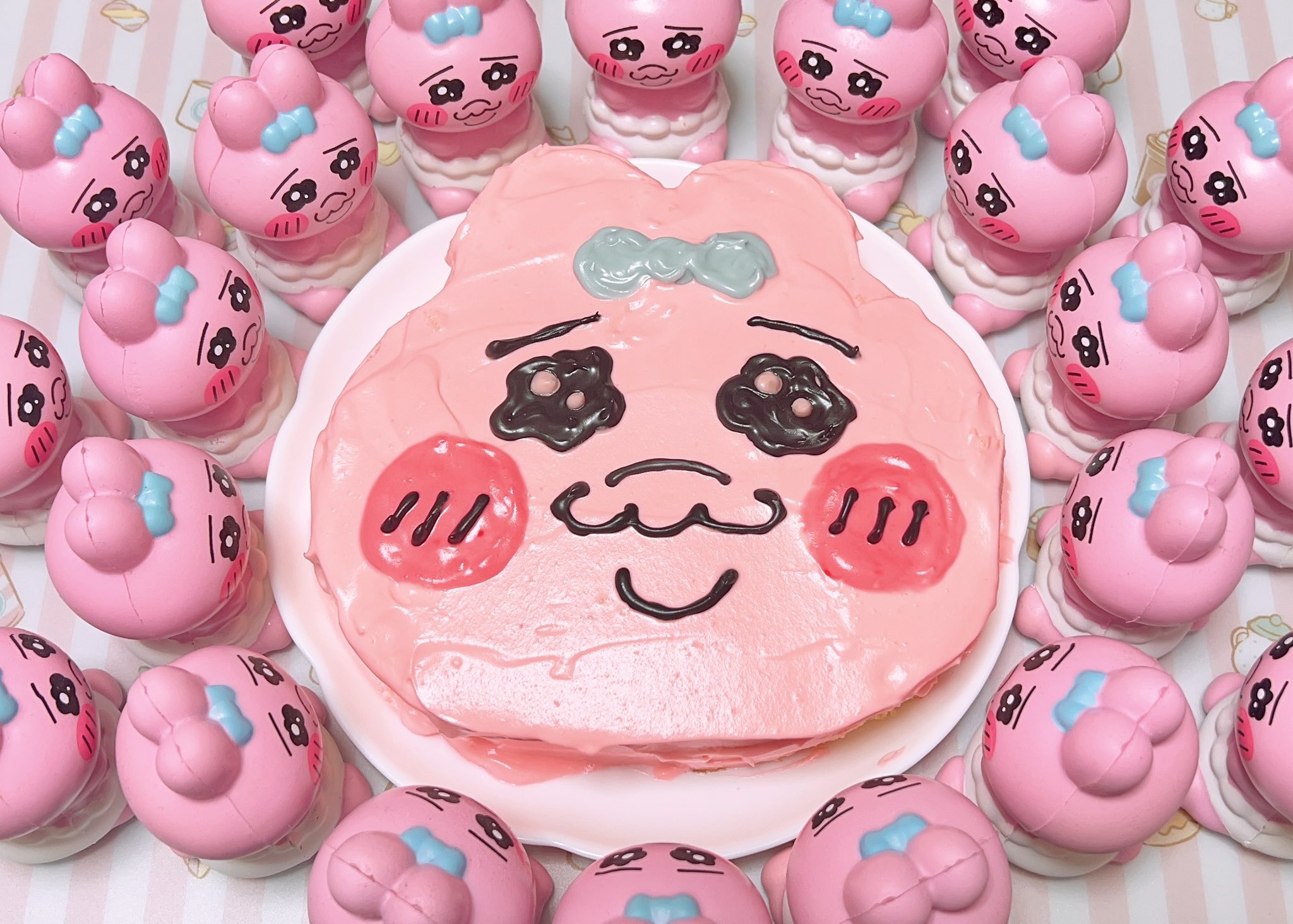 ✿ぽてくまさんとパンケーキ✿うさぎさん✿ハチさん✿ バターは大きければ大きいほど良い シロップは滝の様にかける