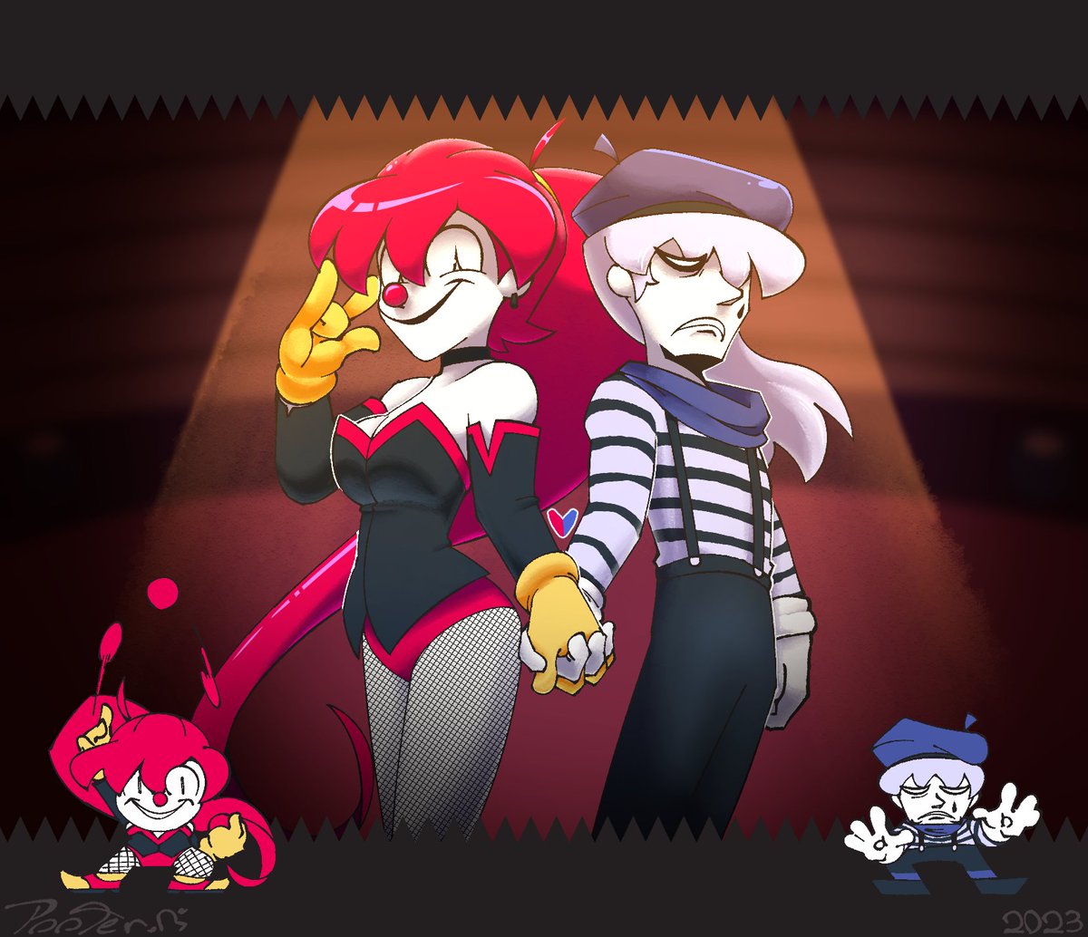 PooterStapot (@lillbirb) on Twitter photo Celebrate clown week with my 2 clown characters, Mirth The Clown and his beloved assistant, Susanne The Great.
(+ the clown girls fiancé Jacque, featuring <a href="/Cheesymanfredo/">Clown Prince of Comics</a> 's Bongo) Celebrate clown week with my 2 clown characters, Mirth The Clown and his beloved assistant, Susanne The Great.
(+ the clown girls fiancé Jacque, featuring <a href="/Cheesymanfredo/">Clown Prince of Comics</a> 's Bongo)