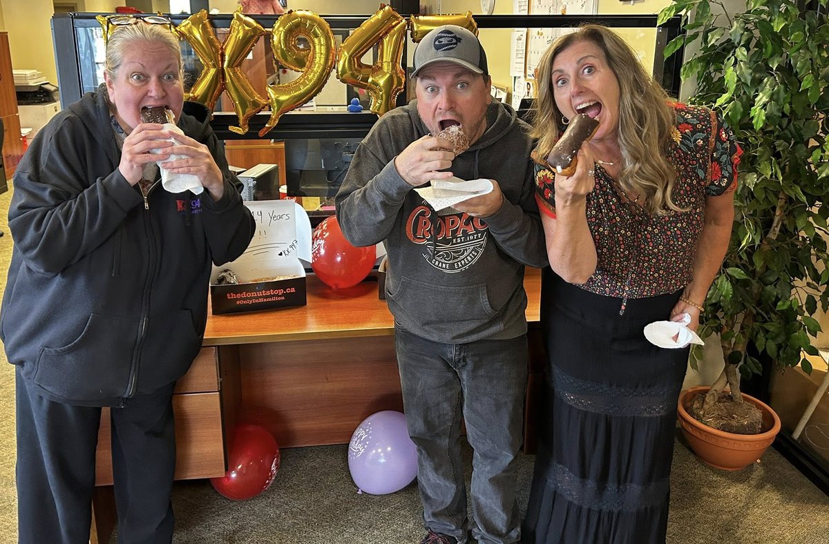 Thank you to our good friends <a href="/donutstop1/">The Donut Stop</a>  for this special delivery!  I'm goin' in!!
#14years <a href="/KX947/">KX 94.7 FM</a>  <a href="/MikeKX947/">Mikey🎙</a>  <a href="/MelissaKX947/">Melissa Forsyth</a>