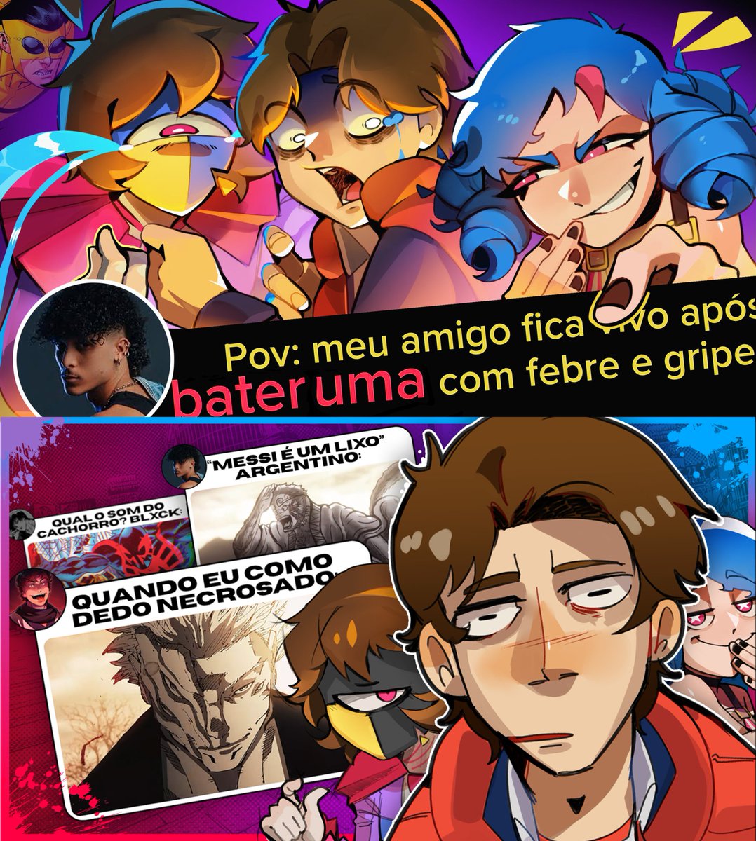 Vocês estão prontos pra ver @ByRealista, @NitroCommission e @ThichanEditor  invadindo o SUBMUNDO dos MEMES DE RAP GEEK??? 📌Amanhã!!! (Sábado), image size:1078x1200