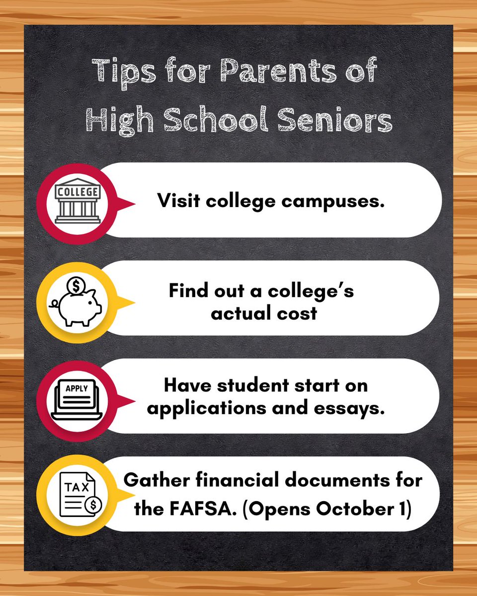 Parents..summer may be coming to an end, but there's still time to help your student prepare for the start of their senior year of high school.

Follow these tips and visit studentaid.gov for more information on completing the FAFSA and paying for college.