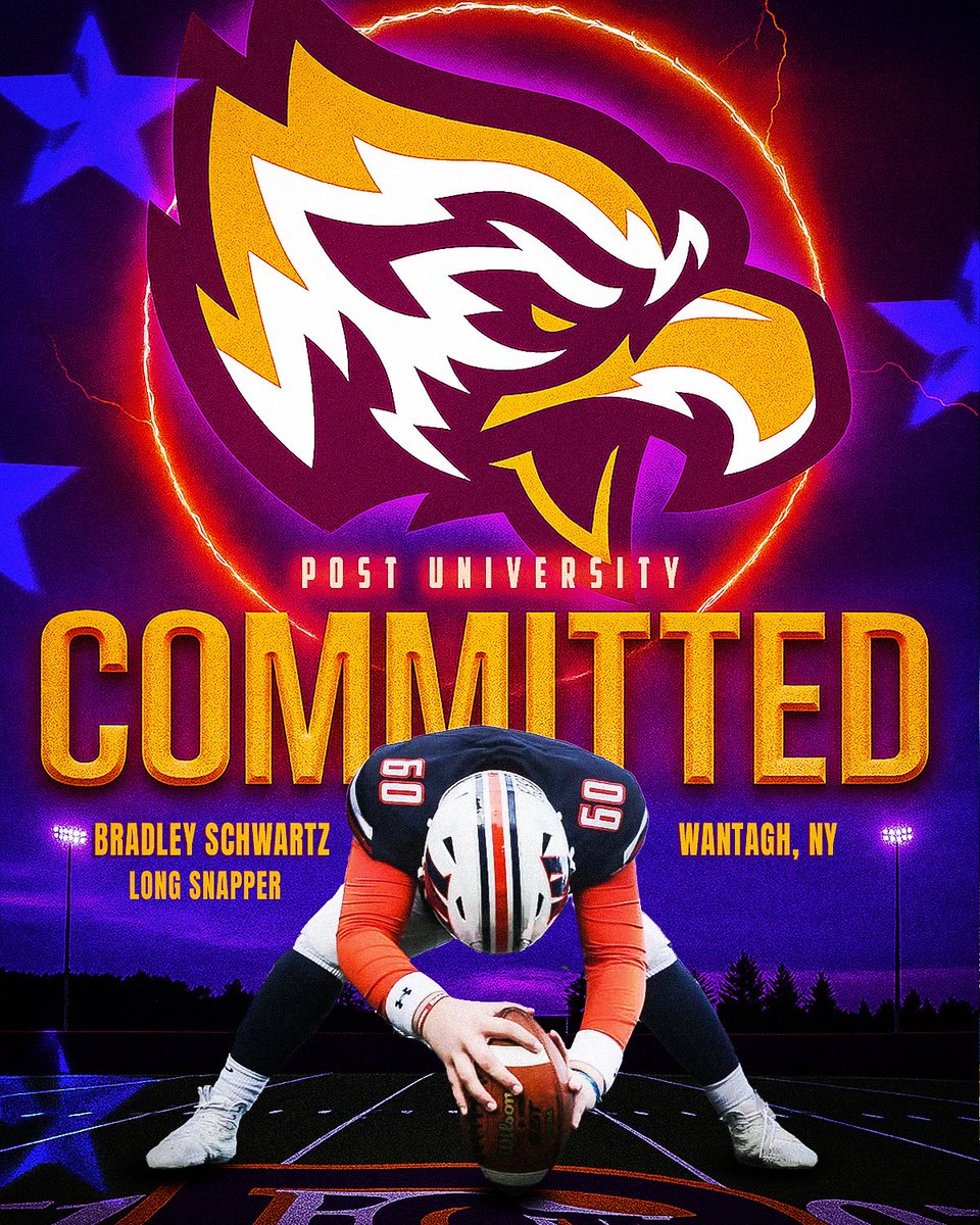 Brad_Schwartz74's tweet photo. 𝒯𝐻𝐸 𝒮𝐻𝒪𝒲 𝒢𝒪𝐸𝒮 𝒪𝒩…🦅 #SoarEagle
.
.
.
100% Committed to Post University! 🏈🟣🟠

@post_fb 
@Ed_Groth 
@CoachPince 
@CoachRagonesi 

@OneOnOneNJNYPA @specialteamsNY @RinoMonteforte1 @NE10 @LIBasketball23 @SpecialTeamsU @VarsityMedia @jared_valluzzi #PostUniversity https://t.co/cSgIcBgOh8