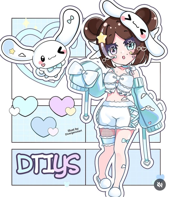Here's a drawing of her persona Divy paired with Sanrio character Cinnamoroll.

This drawing is a part of DTIYS challenge hosted by <a href="/DivergenceArt_/">Divergenceart💜Commissions open💜</a> on Instagram.

#notmycharacter #notmyoc #cute #cuteart #cutefanart #art #fanart #digitalart #ibisPaintX #NuralsColorfulArt