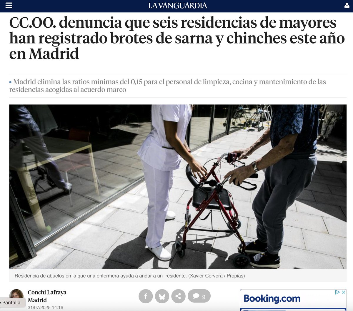 Mientras Isabel Natividad y novio testaferro se comen (el tupper) en el casoplón de 4,3 millones pagados con tus impuestos, a tus abuelos se los comen las chinches 🤬