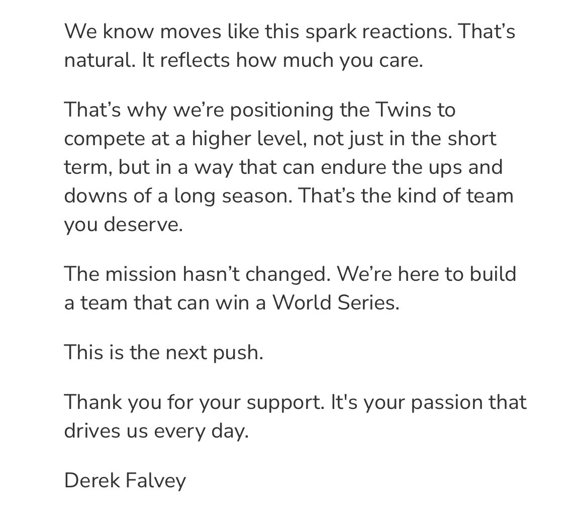John Kriesel (@johnkriesel) on Twitter photo Here is the email that my father-in-law (a <a href="/Twins/">Minnesota Twins</a> season ticket holder) just received. This is pure comedy. Here is the email that my father-in-law (a <a href="/Twins/">Minnesota Twins</a> season ticket holder) just received. This is pure comedy.