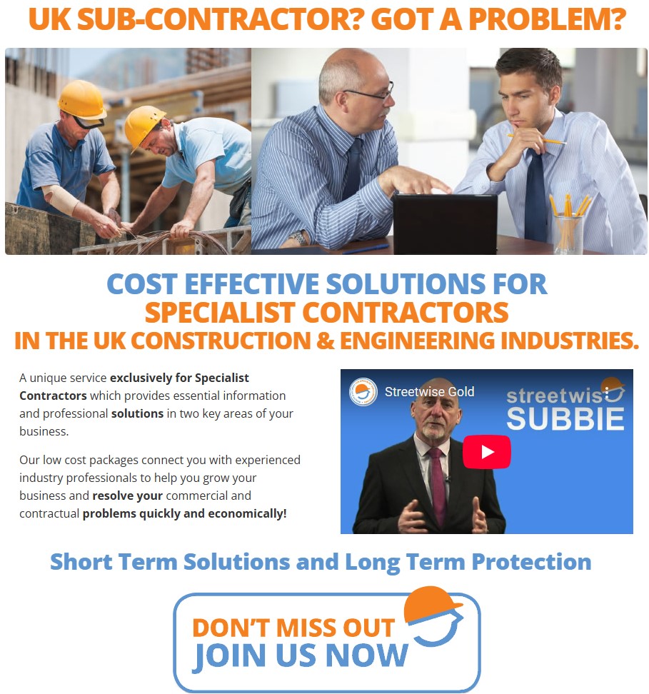 websitederby's tweet image. UK SUB-CONTRACTOR? GOT A PROBLEM? streetwisesubbiegold.co.uk #ContractorProblems #Contractors #SpecialistContractors #SpecialistContractor #uk