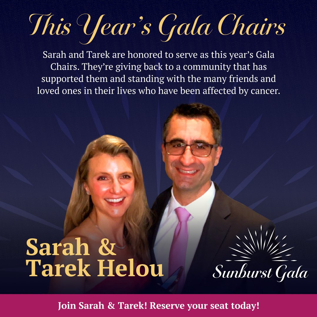 Cancer Support Community (@cancersupporthq) on Twitter photo ✨ Meet our 2025 Sunburst Gala Chairs: Sarah & Tarek Helou! They have been part of the CSC family for years and are inspired by friends and loved ones who have faced cancer. Tickets are available now: app.betterunite.com/cscsunburstgal…
#SunburstGala #CancerSupportCommunity ✨ Meet our 2025 Sunburst Gala Chairs: Sarah & Tarek Helou! They have been part of the CSC family for years and are inspired by friends and loved ones who have faced cancer. Tickets are available now: app.betterunite.com/cscsunburstgal…
#SunburstGala #CancerSupportCommunity