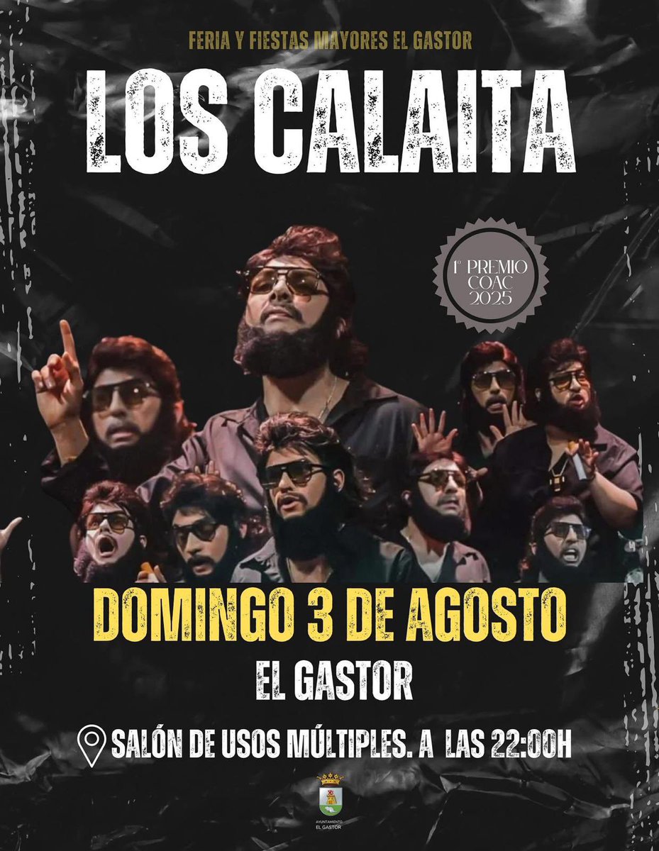Días del 30 de Julio al 3 de Agosto podréis vernos en…

#LosCalaíta #Cádiz #Jaén