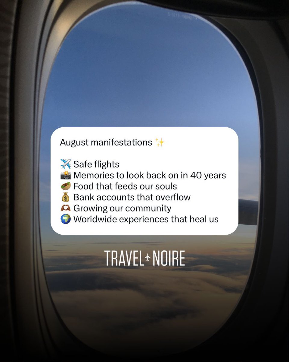 TravelNoire's tweet image. It's a new month and we're manifesting safe flights and booking that trip even if it means going solo👀✈️

Comment down below some of your August manifestations👇🏾

#travelnoire #augustmanifestations #summertravel