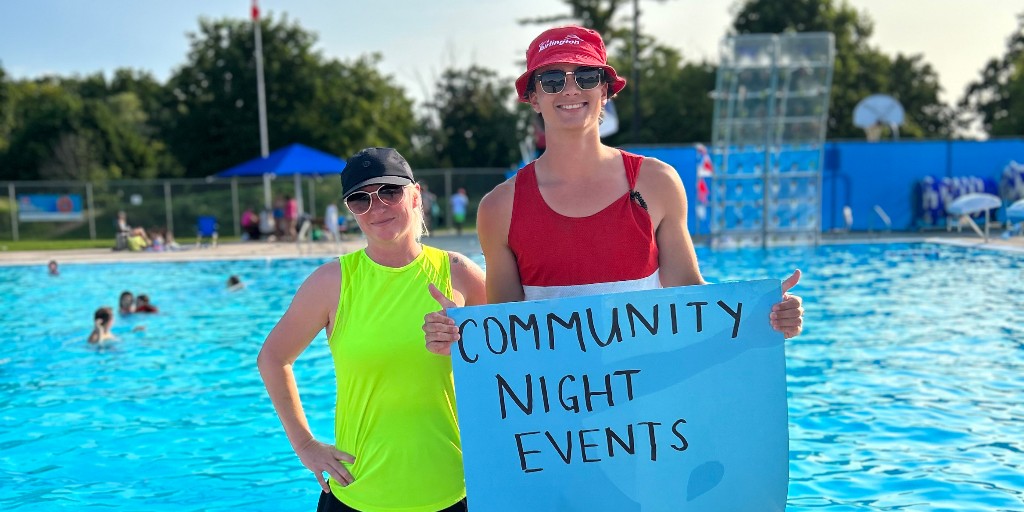 Come out to a Community Nights event at an outdoor pool throughout the summer!

Each one is packed with creativity, laughter, and excitement. Staff will take participants through crafts, demonstrations and scavenger hunts.

🔗 events.burlington.ca