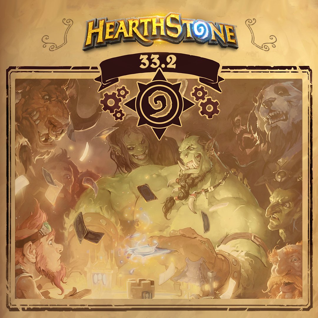 Get ready for Patch 33.2! 

🌋 Battlegrounds Season 11: Echoes of Un’Goro 
⚔️ Dual-Class &amp; Wild Heroic Tavern Brawls 
⚖️ Hearthstone Balance Updates 

Dive in: blizz.ly/4l8HzWA