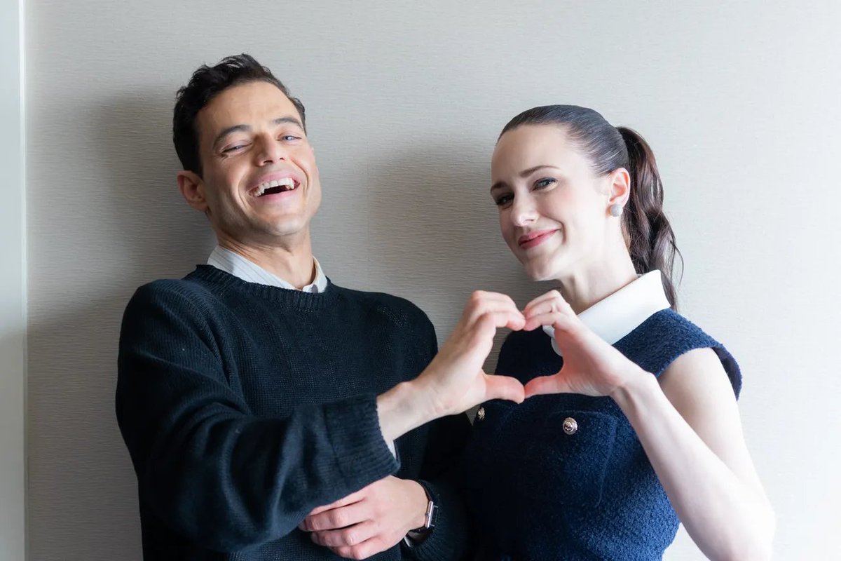 Rachel Brosnahan &amp; Rami Malek during The Amateur press 🫶🏻