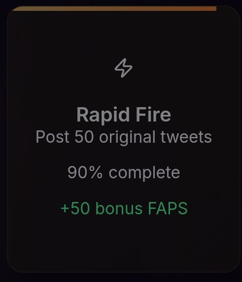 Web3 Gemz | 𝔽rAI (@abulmalforex) on Twitter photo gFAPS
The Rapid Fire badge is 90% complete on <a href="/FractionAI_xyz/">Fraction AI</a>
hopefully, it’ll hit 100% and unlock either today or tomorrow
- Thank Faps
- Gmsor gFAPS
The Rapid Fire badge is 90% complete on <a href="/FractionAI_xyz/">Fraction AI</a>
hopefully, it’ll hit 100% and unlock either today or tomorrow
- Thank Faps
- Gmsor