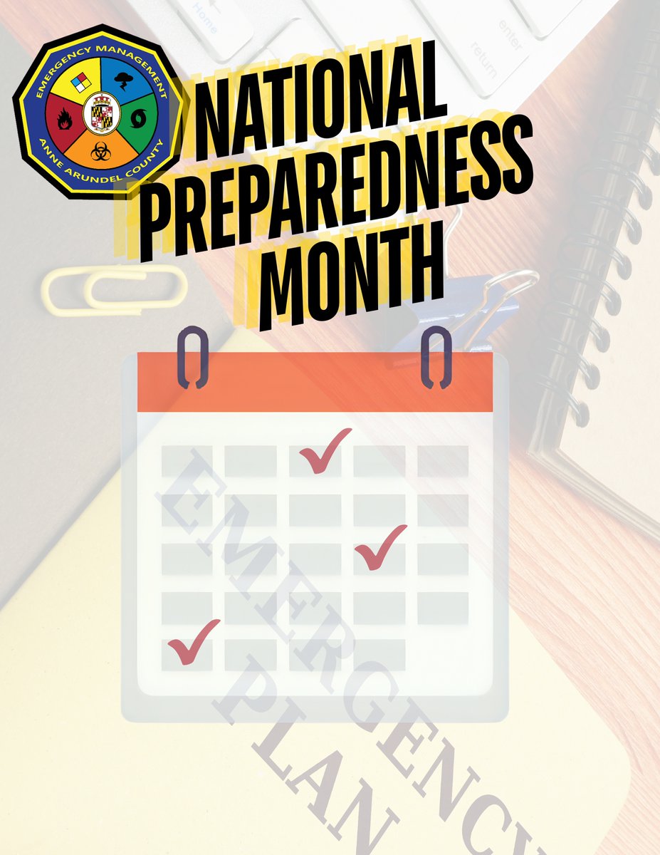 Today is National Planner Day, so it is the perfect time to mark your planners for National Preparedness month in September! aacounty.org/emergency-mana…