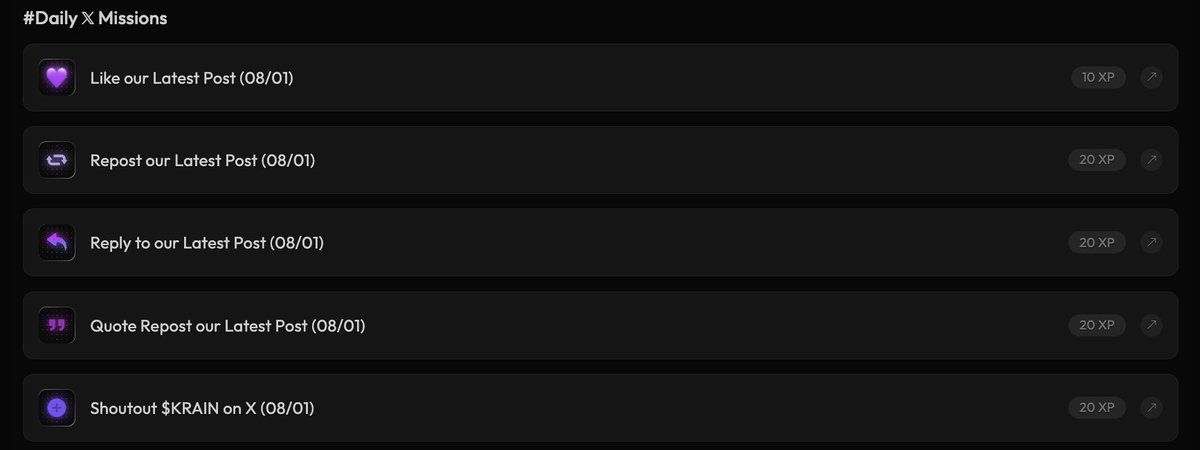 🚨 TODAY'S 𝕏 ENGAGEMENT POINTS ARE LIVE 🚨

Start Earning NOW: link.intract.io/krain

Get $KRAIN XP for sharing today's announcement. Let's make it $KRAIN.