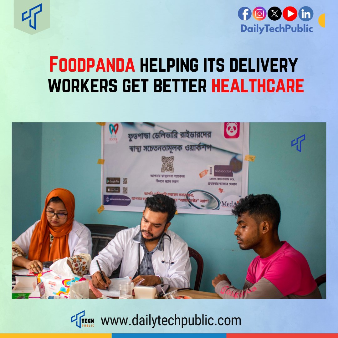 DailyTechPublic's tweet image. This health camp is part of @foodpandabd&apos;s “panda hearts” program. The program shows the company cares about its delivery workers’ health and happiness. tinyurl.com/3afm3eer #FoodPanda #TechPublic