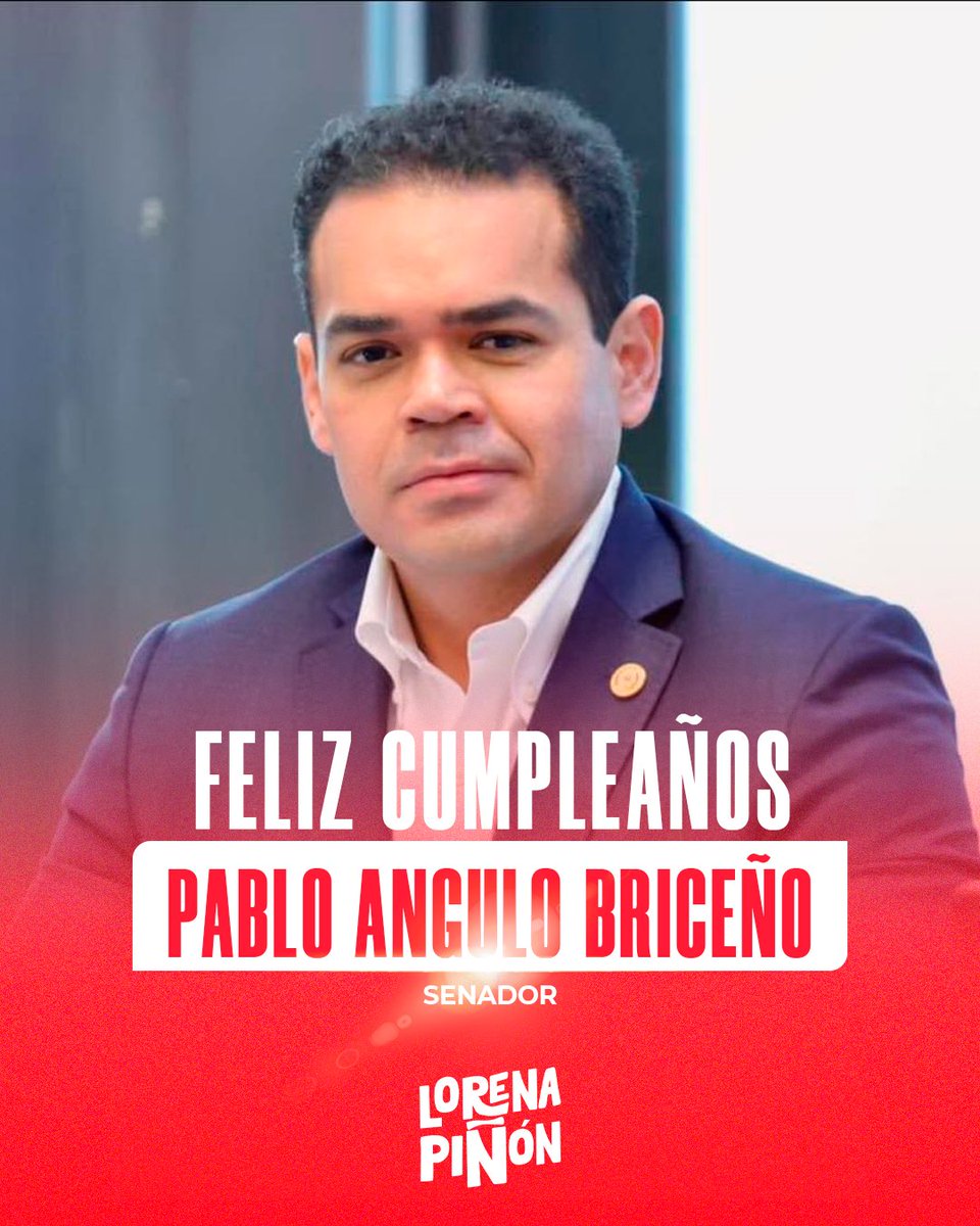 Lorena Piñón Rivera (@lorenapignon_) on Twitter photo Te deseo un muy feliz cumpleaños <a href="/PabloAnguloB/">Pablo Angulo Briceño</a> 🥳🎉
Que pases un gran día y disfrutes mucho junto a tu familia. Te mando un fuerte abrazo con mucho cariño, ¡felicidades! 👏🎂 Te deseo un muy feliz cumpleaños <a href="/PabloAnguloB/">Pablo Angulo Briceño</a> 🥳🎉
Que pases un gran día y disfrutes mucho junto a tu familia. Te mando un fuerte abrazo con mucho cariño, ¡felicidades! 👏🎂