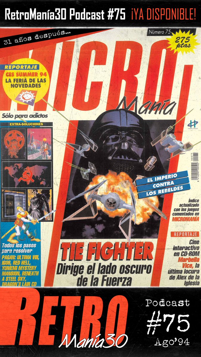 Seguimos dándolo todo... en pleno verano! Así que prepárate una caipiriña, extiende la toalla en tu playa paradisíaca favorita y escucha el último #RM30, donde le damos caña a #MM75SE. (PD. Si nos escuchas desde el curro, tomando una birra, también vale).

ivoox.com/retromania30-7…