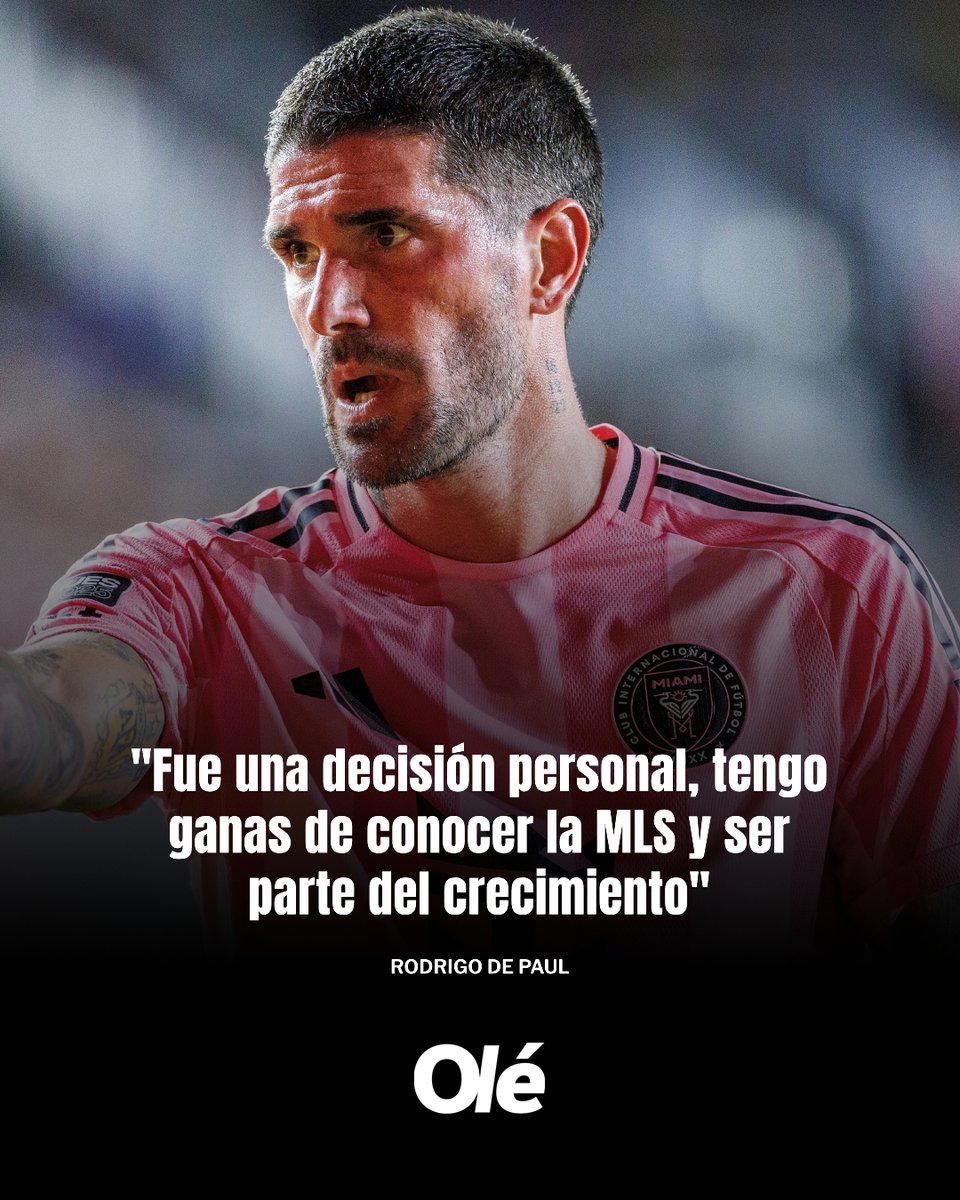 De Paul y más de su decisión de dejar Atlético Madrid para sumarse al Inter Miami ✈️⚽️

💬 "No me saturé de Europa ni me cansé, es espectacular jugar en Europa"

💬 "Fue una decisión personal, tengo ganas de conocer la MLS y ser parte del crecimiento"