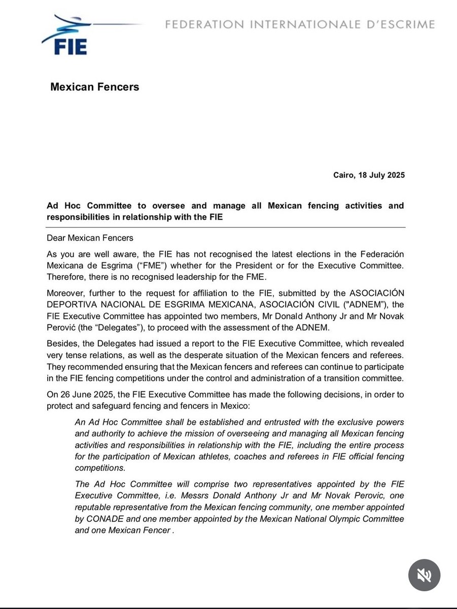 Compañera, sabes que estas haciendo esto para beneficiar a alguien que es desconocido por la federación internacional.  Entiendo la política,  pero se afecta a los deportistas.
