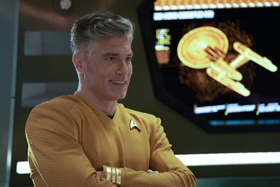 TechnicallyTrek's tweet image. As we are entering the third (of five *sob*) season of #StrangeNewWorlds, I'm finding more and more that @ansonmount's Captain Pike is fast becoming my favorite captain out of all the franchises. Be sure to tune in every Monday at 5pm PT to talk Trek! bit.ly/tektrek