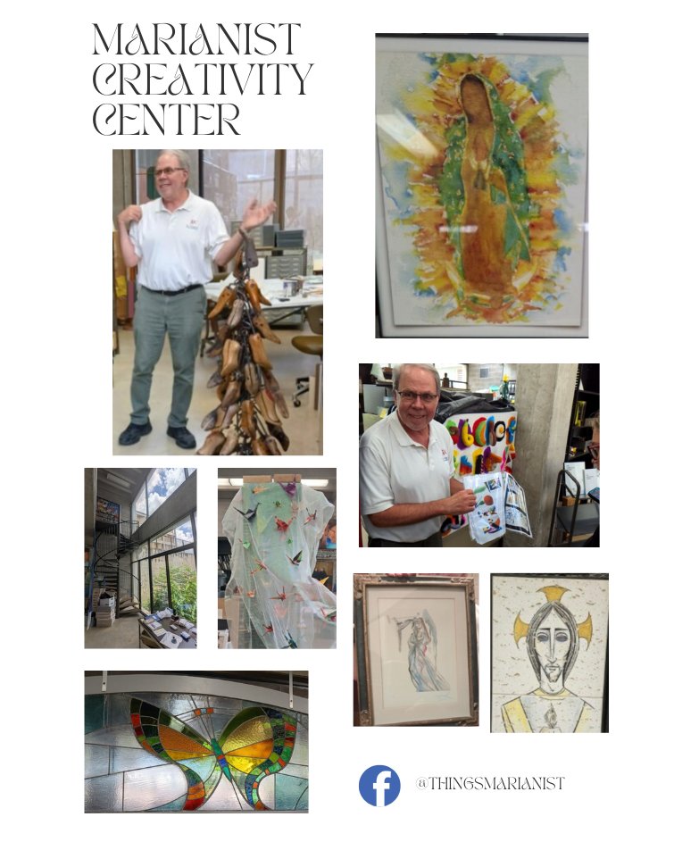 StMUBlume's tweet photo. A few weeks ago, Blume Librarians visited with Bro. Brian at the Marianist Creativity Center. We saw some fantastic art! Thank you! 
#marianist #art #stmublume #librarian https://t.co/RednUOQd9R