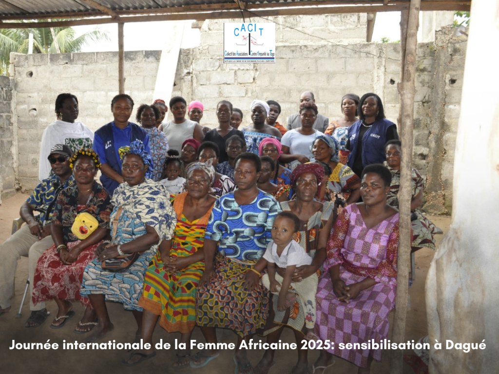 Ds le cadre de la #JIFA2025, le CACIT s'est rendue chez les femmes cultivatrices et transformatrices du manioc en gari à Dagué. Un partage d'expériences sur les défis qu'elles rencontrent et les instruments de protection des femmes ont été au coeur des échanges. 
#cacit4rights