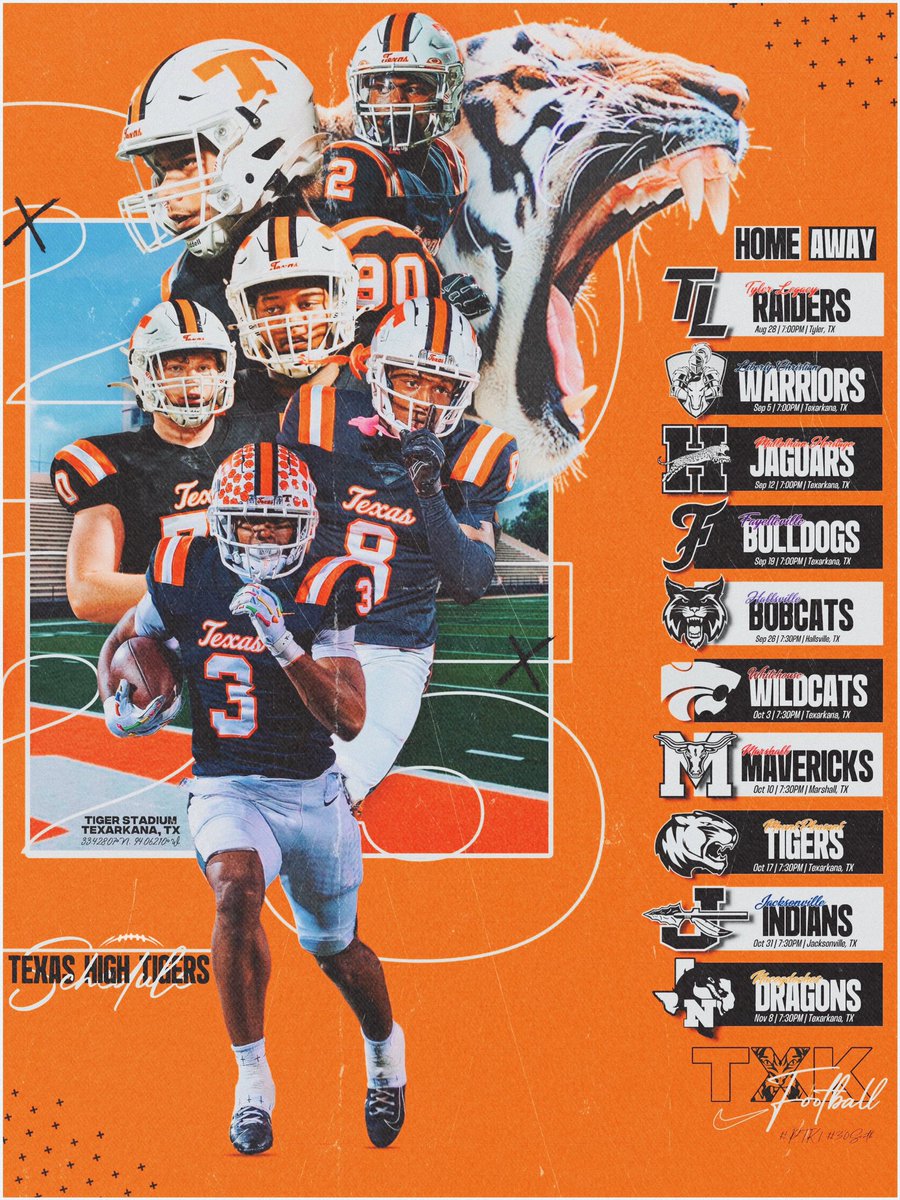 2025 9th-Varsity Football Schedule #PTK