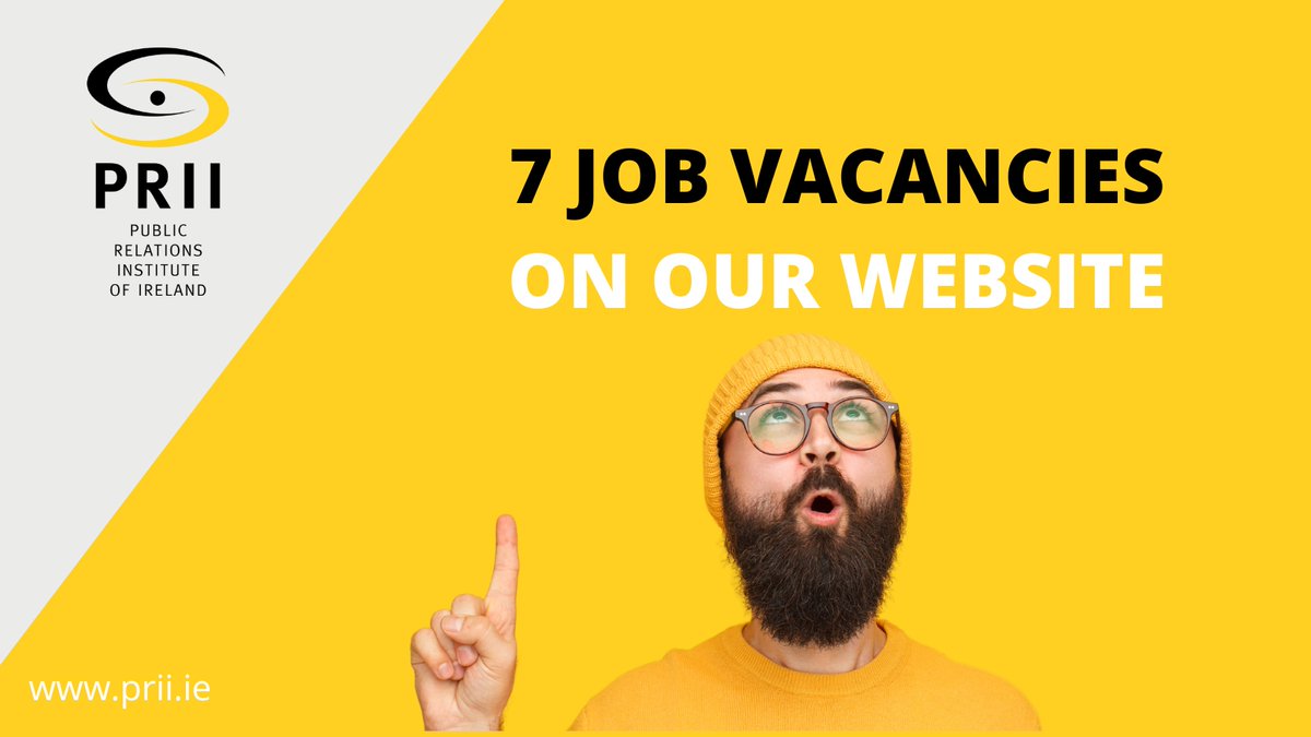 Time for the weekly round-up of job opportunities available on our website
prii.ie/job-listing.ht…

<a href="/AXA/">AXA</a> 
<a href="/Postvox/">An Post</a> 
<a href="/irishredcross/">Irish Red Cross</a> 
<a href="/RepAgencyIrl/">The Reputations Agency</a> 
<a href="/LGMAIreland/">Local Government Management Agency</a> 
#BelongTo