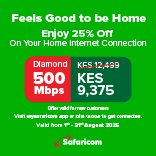 Anna_Selestine1's tweet photo. New month with new Amazing offers courtesy of @SafaricomPLC ! Get 25% OFF when you sign up to Safaricom Home Fibre. It's valid ONLY for new customers. 
Get either Bronze, Silver, Gold &amp; Diamond packages by Visiting MySafaricomApp or dial *400# to get connected.
#FeelsGoodToBeHome https://t.co/eTxdV2c99C
