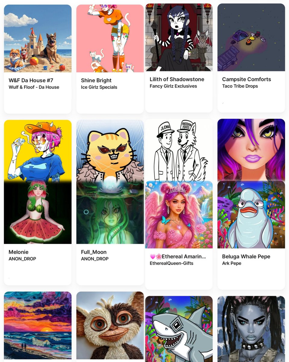 ๐ธ Hana X Hana ๐ธ (@_hanaxhana) on Twitter photo Airdrops, Gifts and Purchase ๐จ
<a href="/BarkCanvasNFT/">Bark Canvas</a>
<a href="/IceGirlzNFT/">Ice Girlz</a>
<a href="/FancygirlzNFT/">Fyn ๐ฆฆ</a>
<a href="/TheTacoTribe/">Taco Tribe เผผ เธ โแดโ๏ฝกเผฝเธ ๐ฎ</a>
<a href="/pudgycatsnft/">Pudgy Cats</a>
<a href="/JlemaNFT/">Jlema</a> x <a href="/FreedomFoxes/">๐ฆ Freedom Foxes ๐ฆ</a>
<a href="/Animated_Nature/">ANON</a>
<a href="/Pinkdiamondmeta/">๐ธEtherealQueen.eth๐ธAKCB</a>
<a href="/arkpepeNFT/">ARKPEPENFT</a>
<a href="/PaulCharlesArt/">Paul Charles Art</a>
<a href="/Elegit2021/">Elegit</a>
Thank you so much for your amazing arts, love them all ๐ฅฐ๐ฉท Airdrops, Gifts and Purchase ๐จ
<a href="/BarkCanvasNFT/">Bark Canvas</a>
<a href="/IceGirlzNFT/">Ice Girlz</a>
<a href="/FancygirlzNFT/">Fyn ๐ฆฆ</a>
<a href="/TheTacoTribe/">Taco Tribe เผผ เธ โแดโ๏ฝกเผฝเธ ๐ฎ</a>
<a href="/pudgycatsnft/">Pudgy Cats</a>
<a href="/JlemaNFT/">Jlema</a> x <a href="/FreedomFoxes/">๐ฆ Freedom Foxes ๐ฆ</a>
<a href="/Animated_Nature/">ANON</a>
<a href="/Pinkdiamondmeta/">๐ธEtherealQueen.eth๐ธAKCB</a>
<a href="/arkpepeNFT/">ARKPEPENFT</a>
<a href="/PaulCharlesArt/">Paul Charles Art</a>
<a href="/Elegit2021/">Elegit</a>
Thank you so much for your amazing arts, love them all ๐ฅฐ๐ฉท