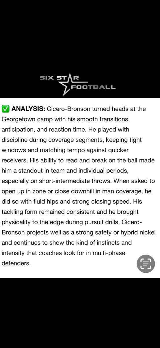 Darnell Cicero-Bronson (@bronson_darnell) on Twitter photo Thank you to <a href="/sixstarfootball/">Six Star Football | PLUS+</a> for the write up and coverage of Georgetown camp.
<a href="/ToonMarlon/">Marlon Toon</a>
<a href="/LASpartansFB/">Lawrence Academy Fball</a>
<a href="/Big____Homie/">Big____Homie</a>
<a href="/Jigs_23/">Jarius Bailey</a>
<a href="/ScoutingNE/">Coach Silva</a> Thank you to <a href="/sixstarfootball/">Six Star Football | PLUS+</a> for the write up and coverage of Georgetown camp.
<a href="/ToonMarlon/">Marlon Toon</a>
<a href="/LASpartansFB/">Lawrence Academy Fball</a>
<a href="/Big____Homie/">Big____Homie</a>
<a href="/Jigs_23/">Jarius Bailey</a>
<a href="/ScoutingNE/">Coach Silva</a>