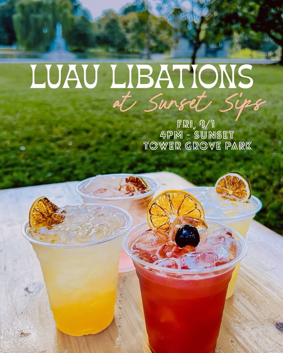 🌅🍹See you near the Pond Ruins at 4 pm for Luau Libations at Sunset Sips! See