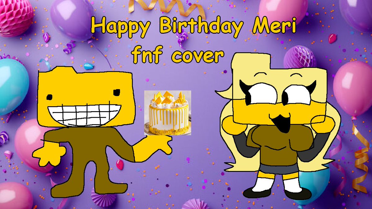 robby1scool's tweet photo. Happy Birthday Meri!
Ready to party?
https://t.co/EFq2VVdGE0
#fnfmeri #merifnf https://t.co/h6yywmUsTY