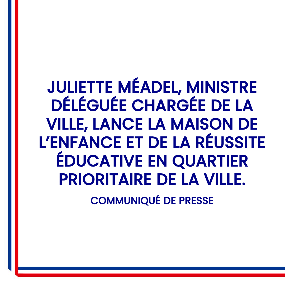 Face à l’urgence de la santé mentale chez les jeunes, je lance une réponse inédite dans les quartiers prioritaires.

Dès l’automne 2025, les premières Maisons de l’Enfance et de la Réussite Éducative ouvriront pour accompagner les fragilités psy dès le plus jeune âge.