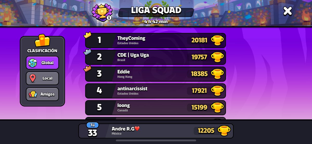Casualmente en una de las temporadas en las que he pusheado más tranquilamente me dio para quedar en el top 1 de 🇲🇽 y 33 del 🌎. 
Ahora a enfocarse más dentro del ambiente competitivo 👾
Gracias a <a href="/ArtemiZen/">ArtemiZen</a> y <a href="/vantablakesport/">Vantablak</a> por siempre apoyarme en el juego, a seguir ❤️ 💪🏽