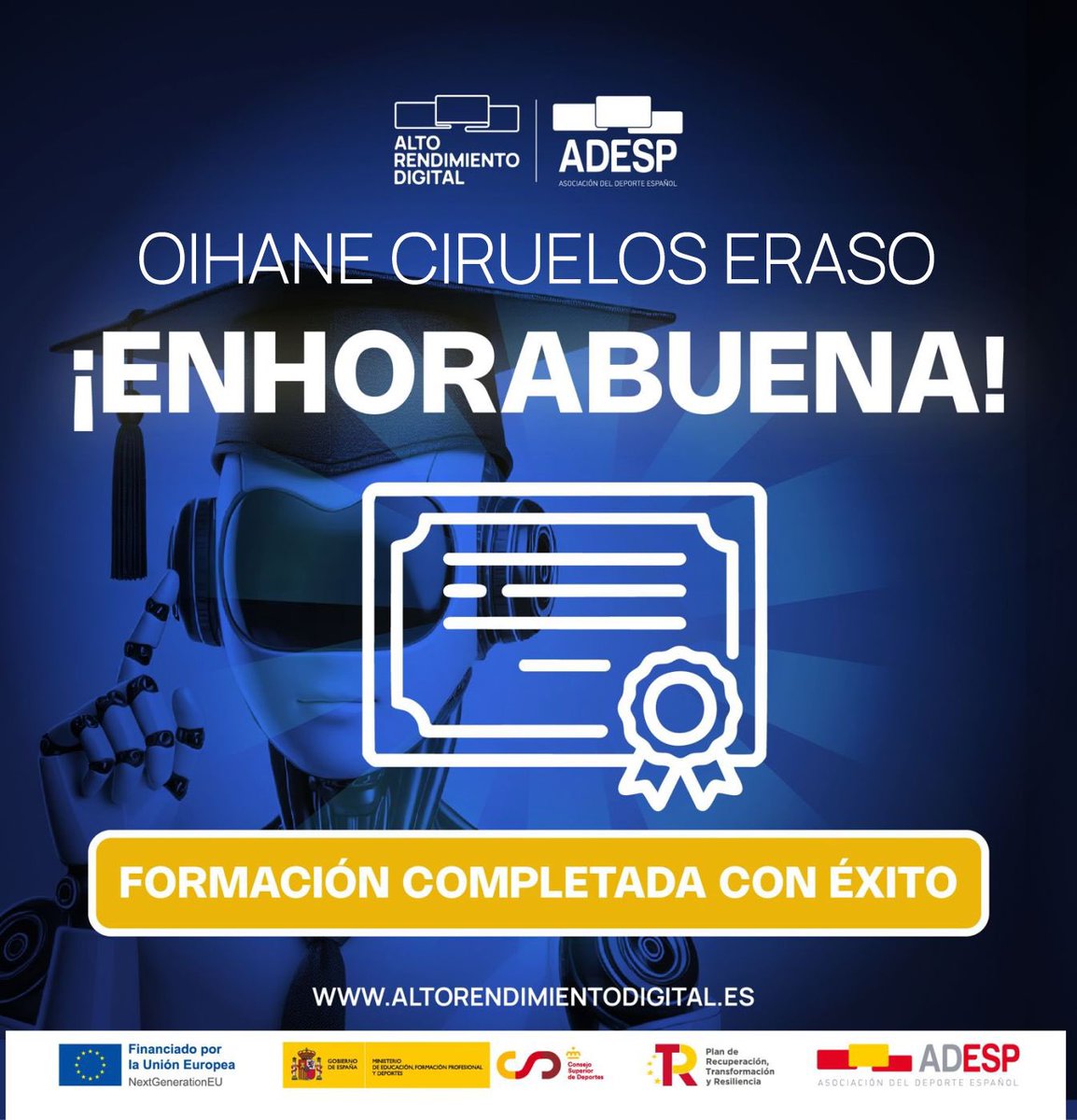 Sobre la bocina casi, 
pero…¡conseguido! 

<a href="/depespana/">ADESP - Asociación del Deporte Español</a> 

#comunidadaltorendimientodigital #formacioncontinua