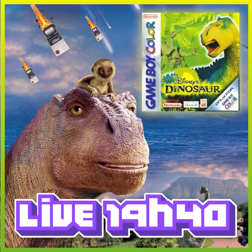 johndostudio's tweet photo. Si tu n'as jamais vu un stream sur le jeu "Dinosaur" l'adaptation officielle du film @DisneyFR sur #gameboycolor par @UbisoftFR et #disneyinteractive, c'est maintenant ou jamais, on va peut être le terminer 😎

👉 https://t.co/1RrhxMOwti

#gameboy #retrogaming #gbprinter https://t.co/0fOZkx2Ra7