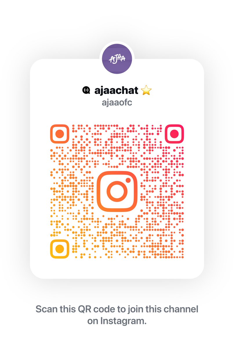 [📢] AJAA BROADCAST CHANNEL

AJAA now has a broadcast channel on Instagram so join now! They’ll be sending out random stuff there! Don’t miss out! 

Join through the link below or by scanning the QR code! 
🔗 instagram.com/channel/AbbwIX…

#AJAA <a href="/AJAAofc/">AJAA</a>