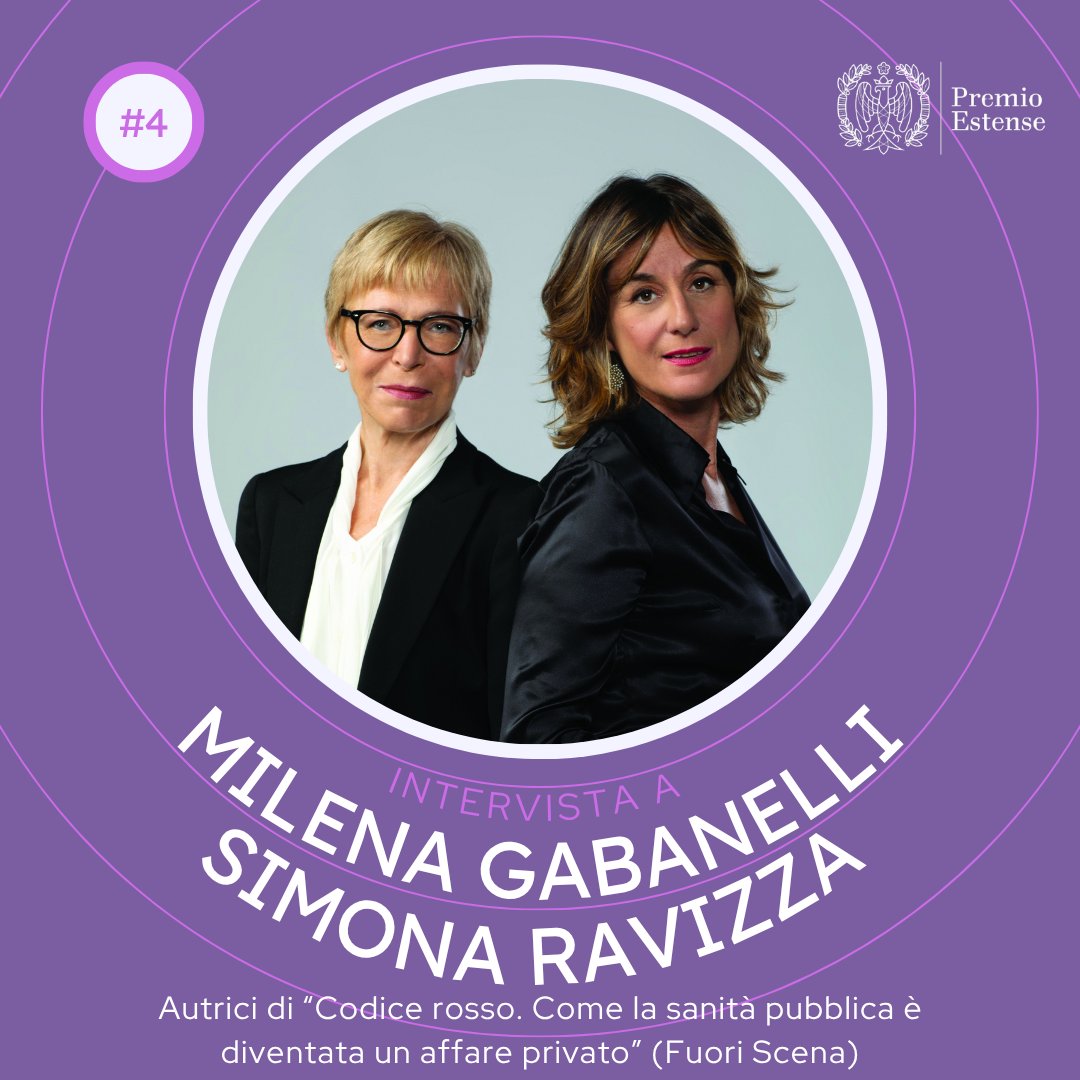 Milena Gabanelli e Simona Ravizza, giornaliste d'inchiesta di Dataroom, sono le ultime #finaliste del #PremioEstense2025 con il loro libro “Codice rosso. Come la sanità pubblica è diventata un affare privato”.

✅Leggi la loro intervista: tinyurl.com/bs822sdx

#ferrara #libri