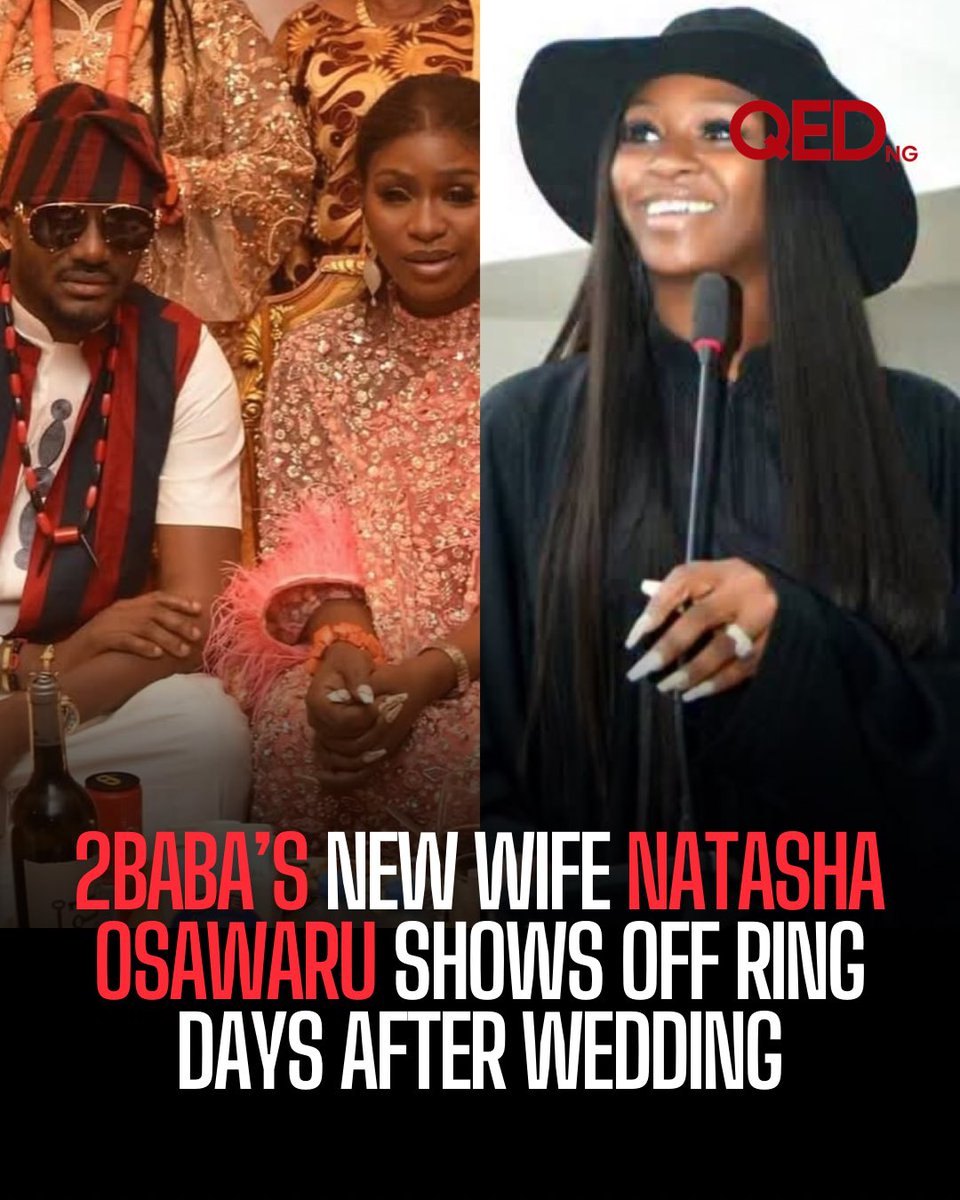 qedng's tweet image. 2Baba’s new wife Honourable Natasha Osawaru shows off ring days after private wedding

#qedng #weddingring #2baba #natashaosawaru #idibia