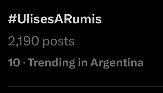 TT #10!! 

SIGAMOS! 

 #UlisesARumis