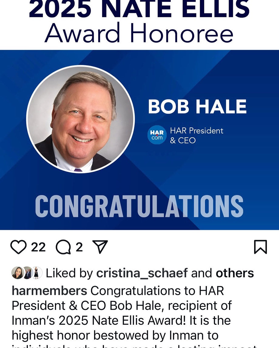 I am extremely honored to receive the 2025 Nate Ellis Award from Inman News